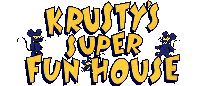 Krusty's Super Fun House logo for Super Nintendo